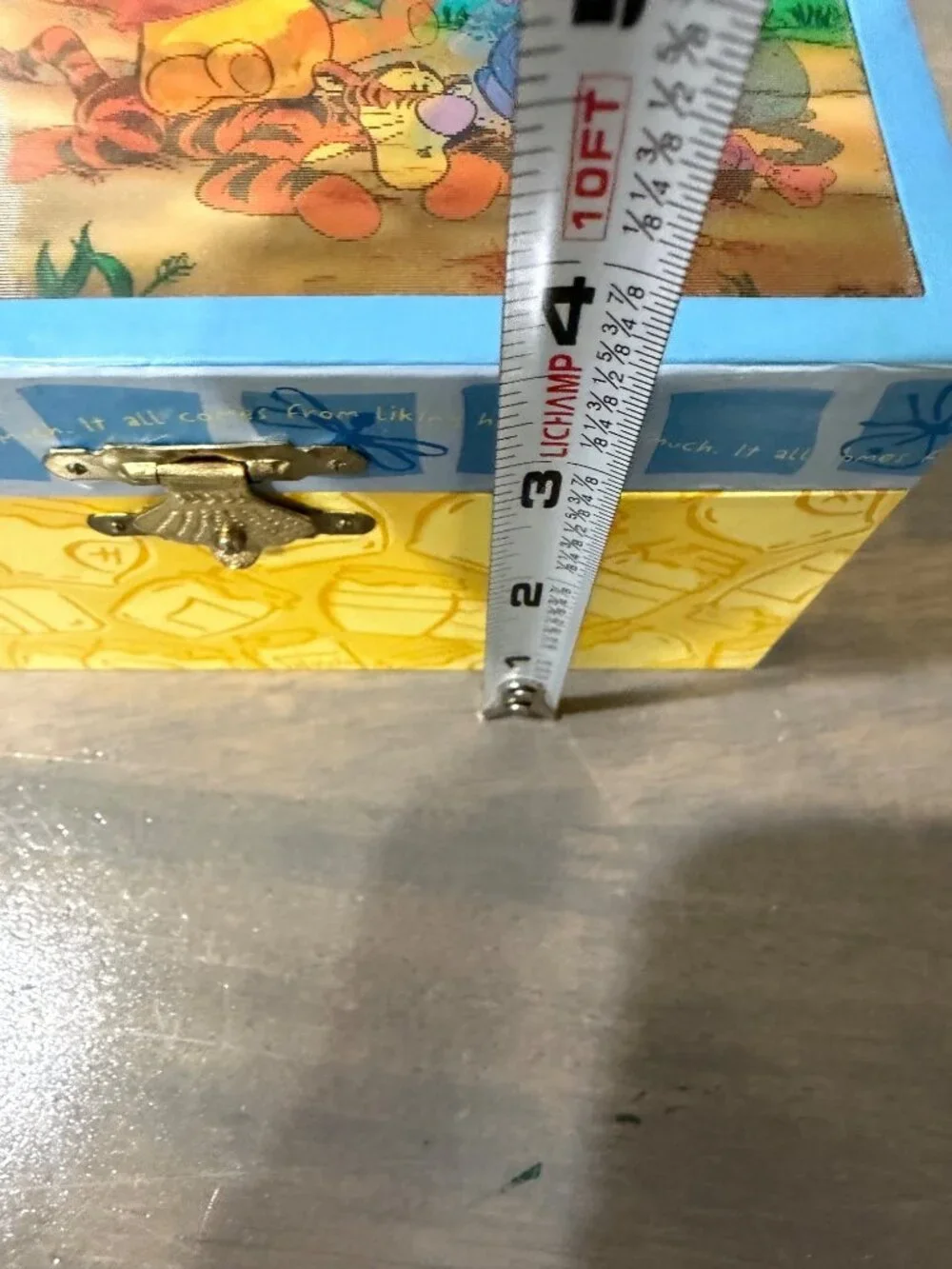 Vintage Disney Winnie the Pooh Lenticular Musical Jewelry Box With Spinning Pooh